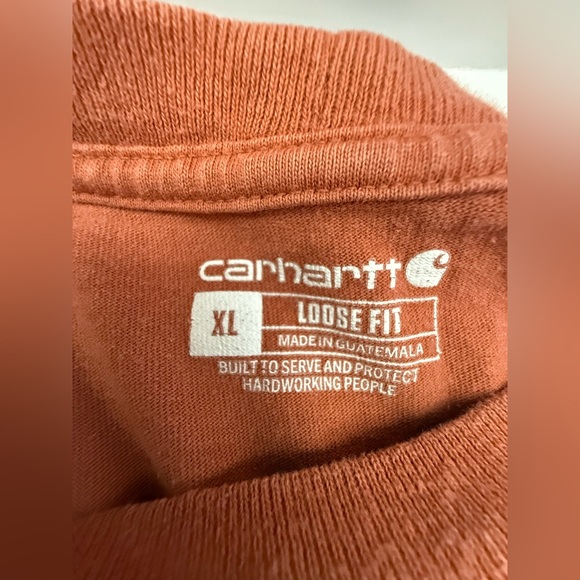 Carhartt Loose Fit T- Shirt Men's Size XLarge Orange - Picture 7 of 8